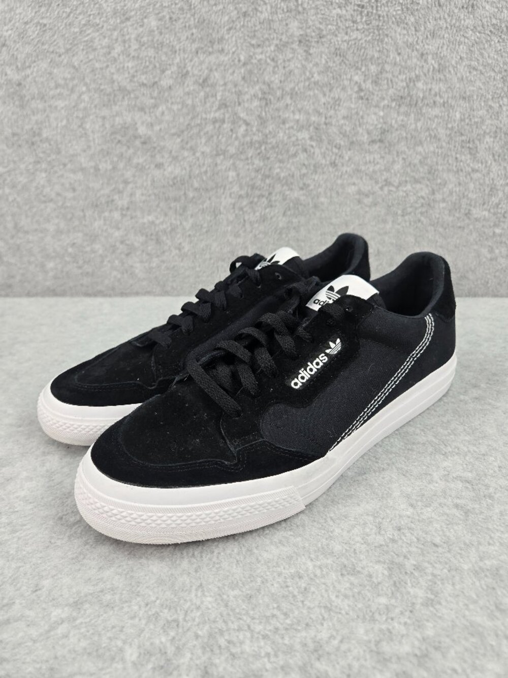 Adidas Shoes Mens Size 11.5 Continental Vulc Black Suede Sneakers Casual